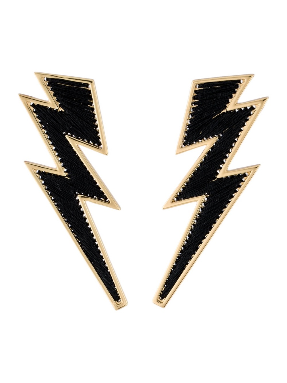 MIGNONNE GAVIGAN
Lightning Bolt Thread Earrings, Black